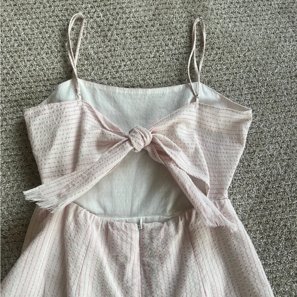 Cotton Candy Pale Pink Striped Romper - Picture 4 of 6